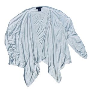 Grace Elements White Knit Ruched Sleeve Open
Sweater XL